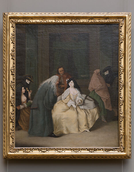 The Meeting, Pietro Longhi (Pietro Falca) (Italian, Venice 1701–1785 Venice), Oil on canvas