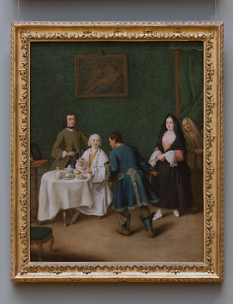 The Temptation, Pietro Longhi (Pietro Falca) (Italian, Venice 1701–1785 Venice), Oil on canvas