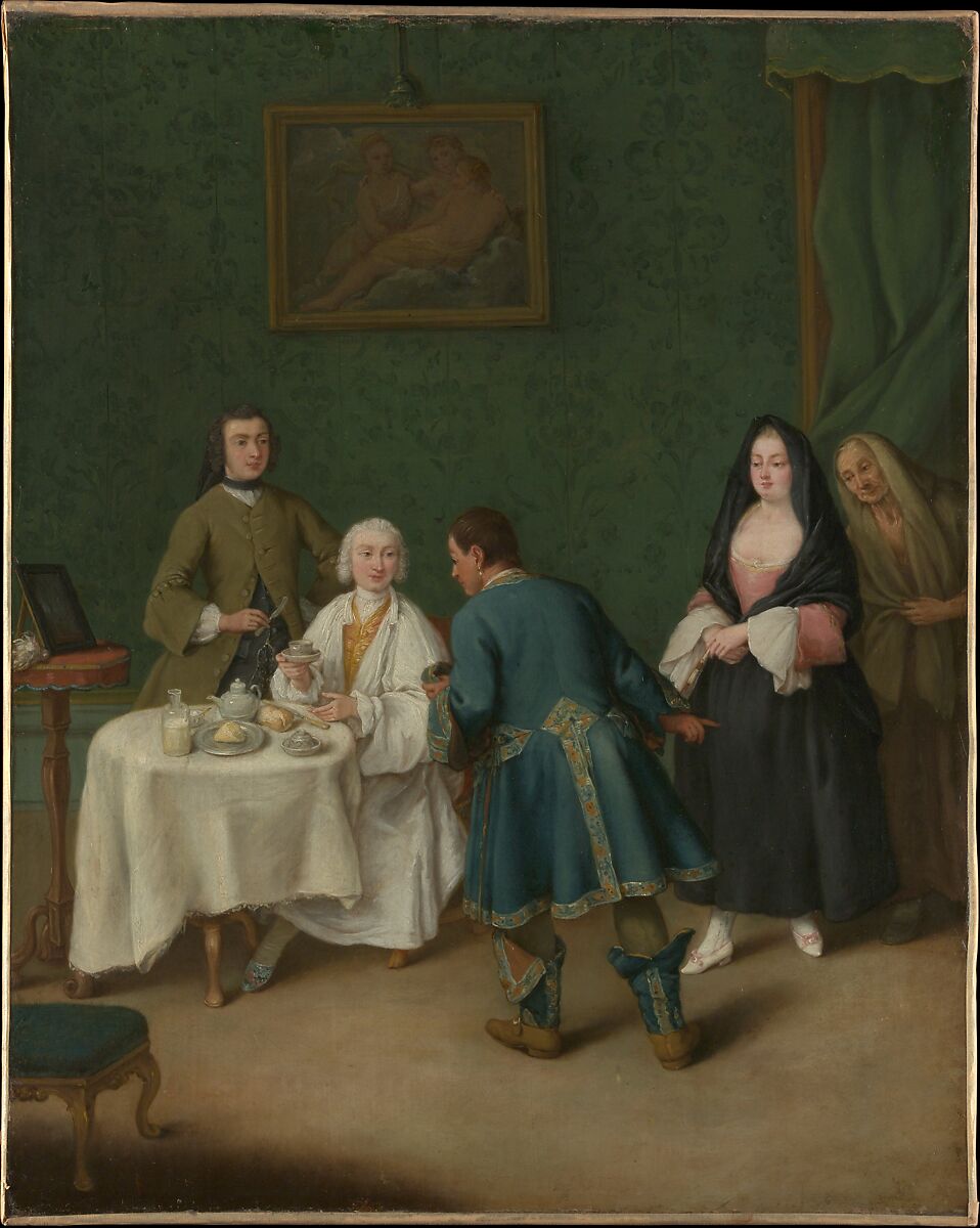 The Temptation, Pietro Longhi (Pietro Falca)  Italian, Oil on canvas