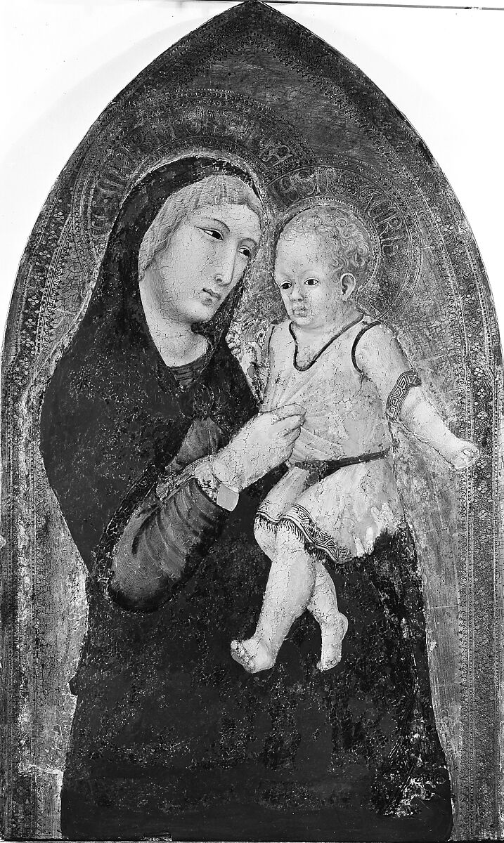 Madonna and Child, Ambrogio Lorenzetti (Italian, Siena, active 1319–47), Tempera on wood, gold ground 