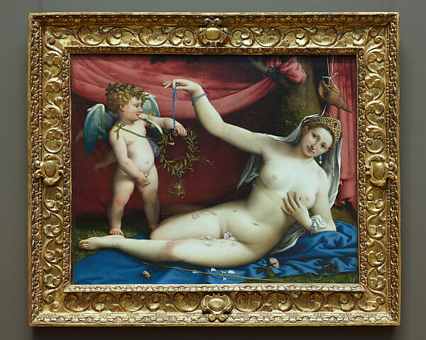 Venus and Cupid, Lorenzo Lotto (Italian, Venice ca. 1480–1556 Loreto), Oil on canvas