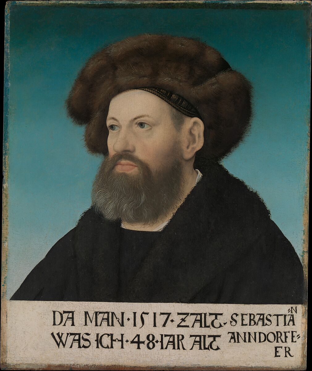 Sebastian Andorfer (1469–1537), Hans Maler (German, Ulm, born ca. 1480, died ca. 1526–29 Schwaz (?)), Oil on Swiss stone pine 