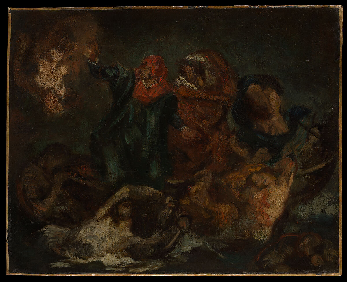 Copy after Delacroix's "Bark of Dante", Edouard Manet (French, Paris 1832–1883 Paris), Oil on canvas 