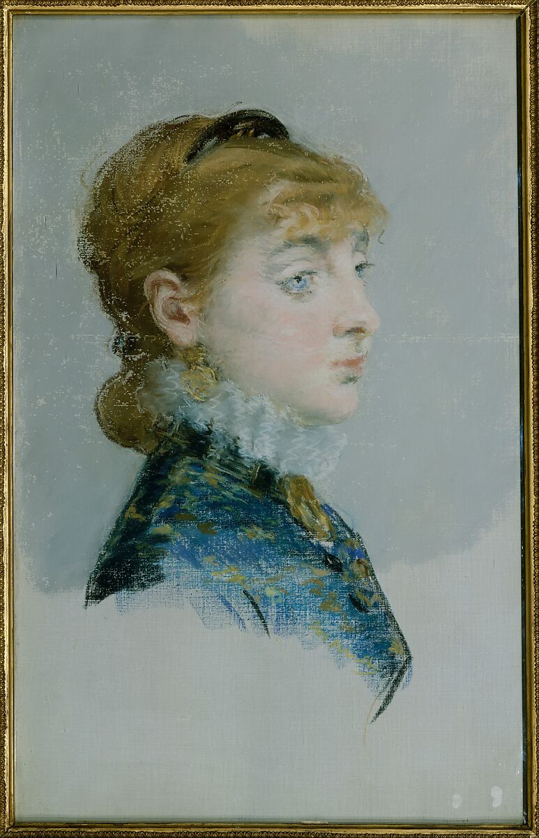 Emilie-Louise Delabigne (1848–1910), Called Valtesse de la Bigne, Edouard Manet (French, Paris 1832–1883 Paris), Pastel on canvas 