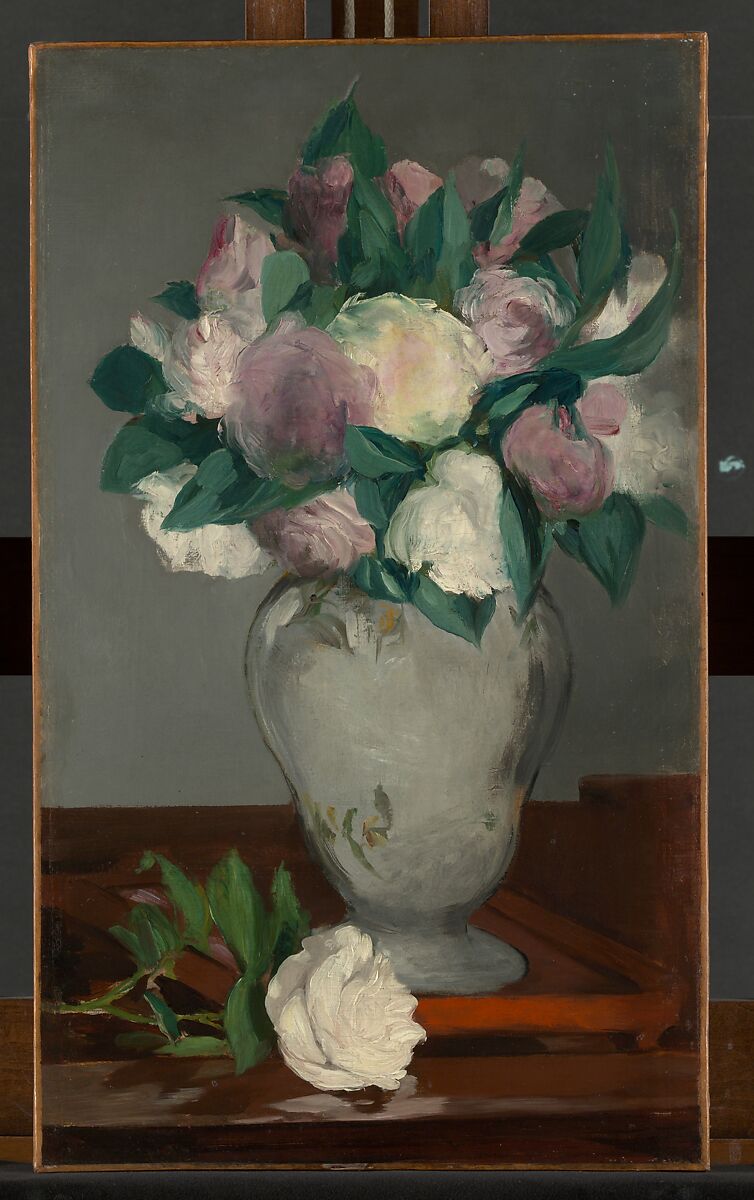 Peonies, Edouard Manet  French, Oil on canvas