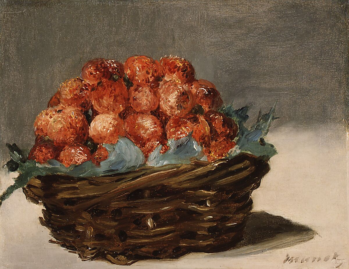 Strawberries, Edouard Manet (French, Paris 1832–1883 Paris), Oil on canvas 