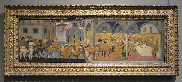 The Story of Esther, Marco del Buono Giamberti (Italian, Florence 1402–1489 Florence), Tempera and gold on wood