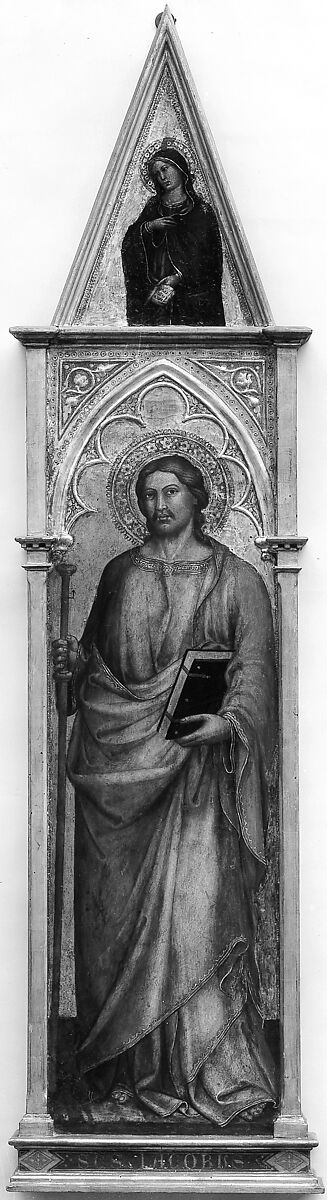 Saint James the Greater (with the Virgin of the Annunciation), Martino di Bartolommeo di Biagio (Italian, Sienese, active by 1389–died 1434/35), Tempera on wood, gold ground 