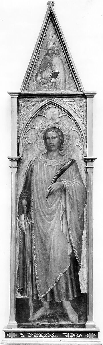 Saint Julian the Hospitaler (with Saint Nicholas of Bari), Martino di Bartolommeo di Biagio (Italian, Sienese, active by 1389–died 1434/35), Tempera on wood, gold ground 