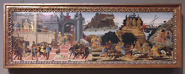 Scenes from the Story of the Argonauts, Jacopo di Arcangelo (called Jacopo del Sellaio) (Italian, Florence 1441/42–1493 Florence), Tempera on wood, gilt ornaments