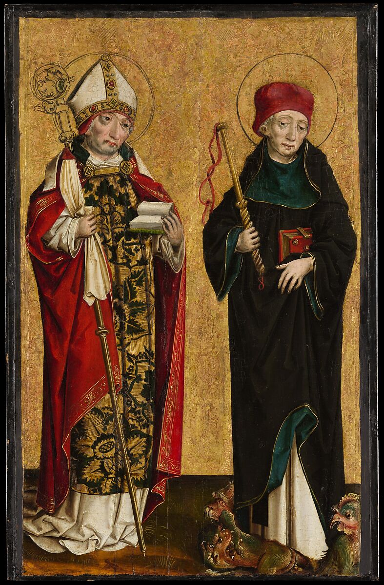 Saint Adalbert and Saint Procopius, Master of Eggenburg  Austrian, Oil on spruce, gold ground