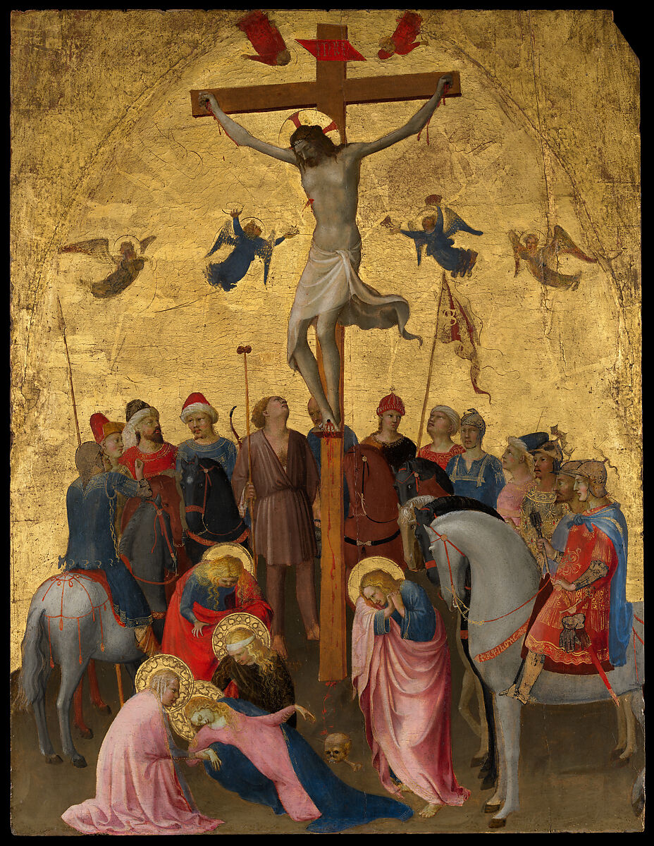 The Crucifixion, Fra Angelico (Guido di Pietro) (Italian, Vicchio di Mugello ca. 1395–1455 Rome), Tempera on wood, gold ground 
