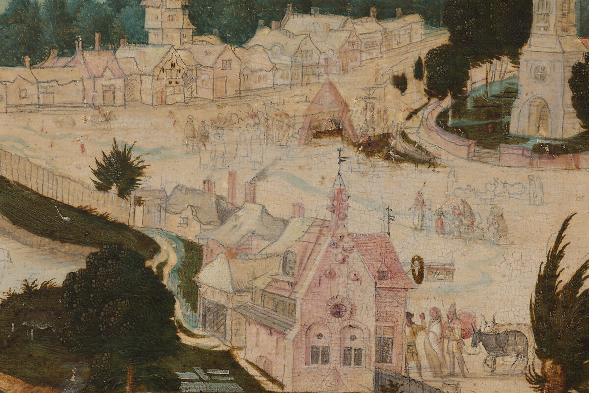 The Arrival in Bethlehem, Master of the Brussels Calling of Saint Matthew (Netherlandish, Antwerp, active second quarter 16th century), Oil on wood