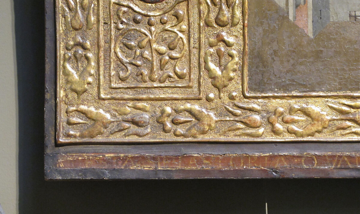 King Solomon and the Queen of Sheba, Master of Lecceto (Italian, Sienese, third quarter 15th century), Tempera on wood, embossed and gilt ornament