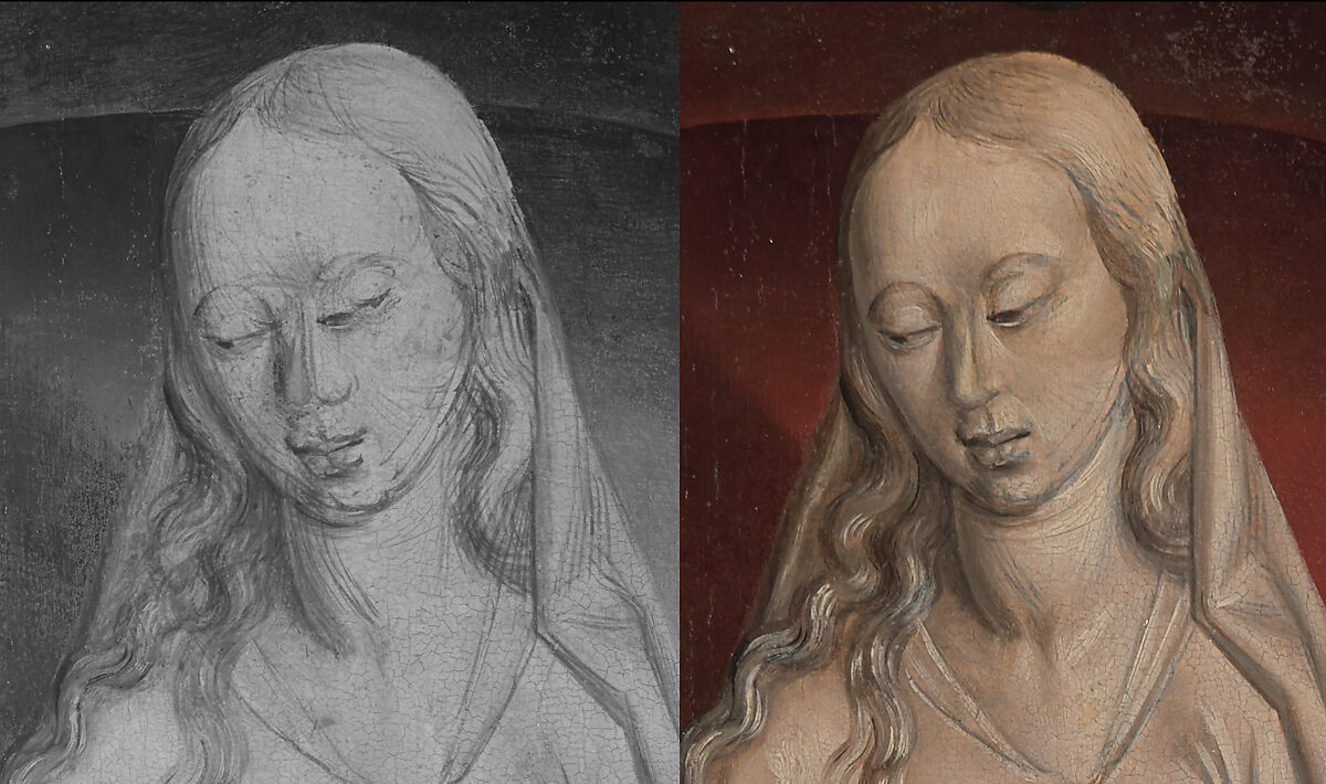 Abner's Messenger before David; The Queen of Sheba Bringing Gifts to Solomon; The Annunciation, Master of the Saint Barbara Legend (Netherlandish, active late 15th century) and a collaborator, Oil on oak