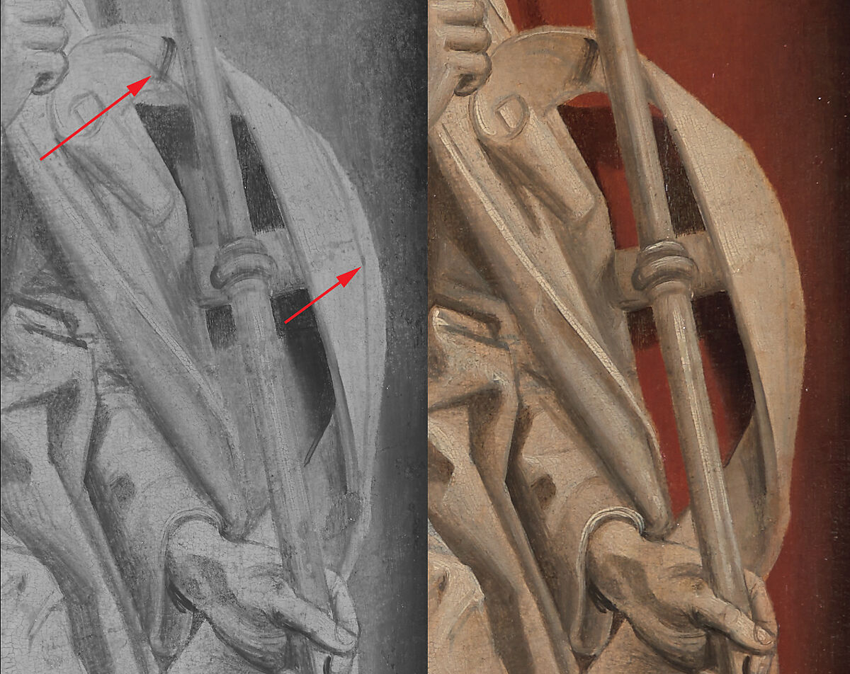 Abner's Messenger before David; The Queen of Sheba Bringing Gifts to Solomon; The Annunciation, Master of the Saint Barbara Legend (Netherlandish, active late 15th century) and a collaborator, Oil on oak