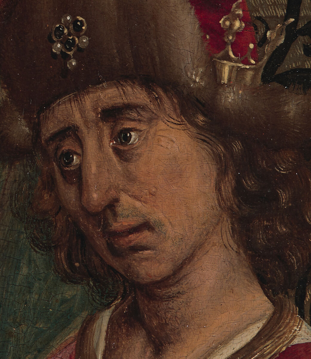 Abner's Messenger before David; The Queen of Sheba Bringing Gifts to Solomon; The Annunciation, Master of the Saint Barbara Legend (Netherlandish, active late 15th century) and a collaborator, Oil on oak