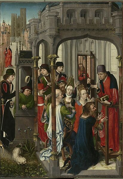 Young Man Holding a Book, Master of the View of Saint Gudula (Netherlandish, active ca. 1485), Oil on wood