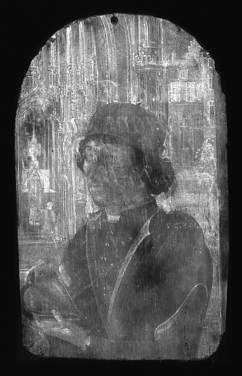 Young Man Holding a Book, Master of the View of Saint Gudula (Netherlandish, active ca. 1485), Oil on wood