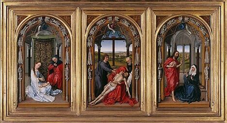 Saint Paul with a Donor; Christ Appearing to His Mother, Master of the Saint Ursula Legend (Netherlandish, active late 15th century), Oil on wood