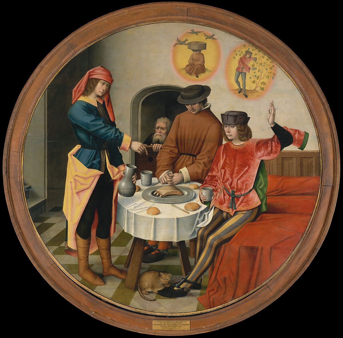 Joseph Interpreting the Dreams of His Fellow Prisoners, Master of the Story of Joseph (Netherlandish, ca. 1500), Oil on wood 