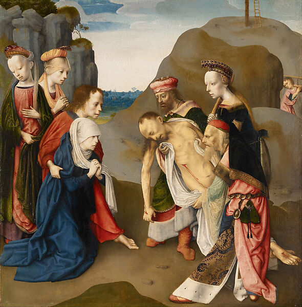 The Lamentation, Workshop of the Master of the Virgin among Virgins (Netherlandish, active ca. 1460–95), Oil on wood
