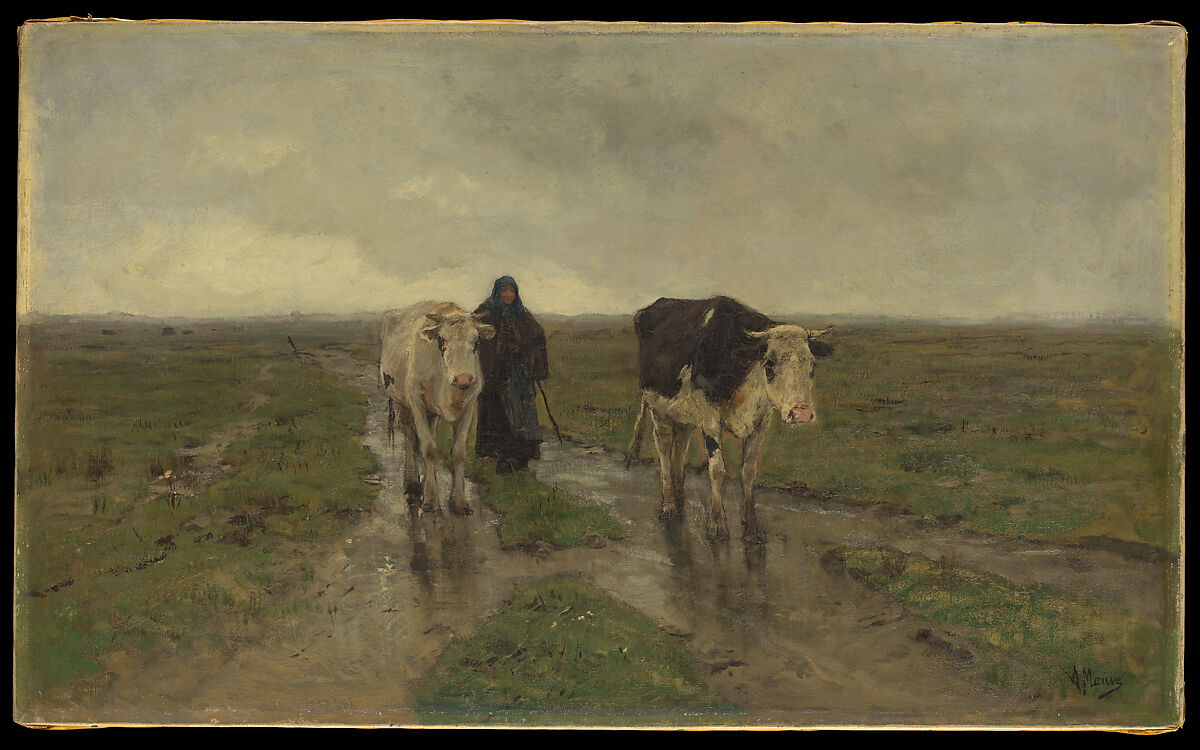 Changing Pasture, Anton Mauve (Dutch, Zaandam 1838–1888 Arnhem), Oil on canvas 