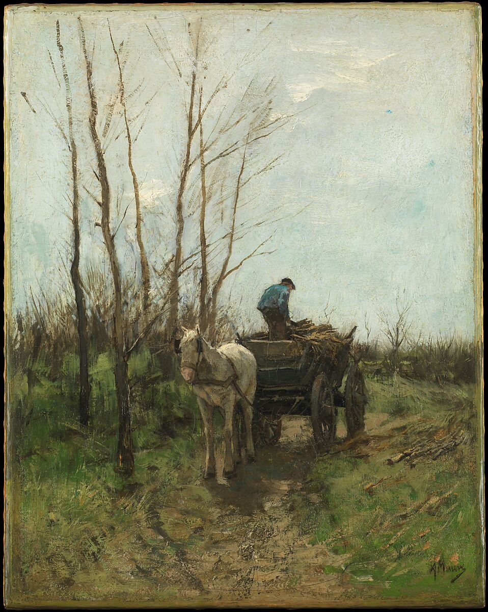 Gathering Wood, Anton Mauve (Dutch, Zaandam 1838–1888 Arnhem), Oil on canvas 
