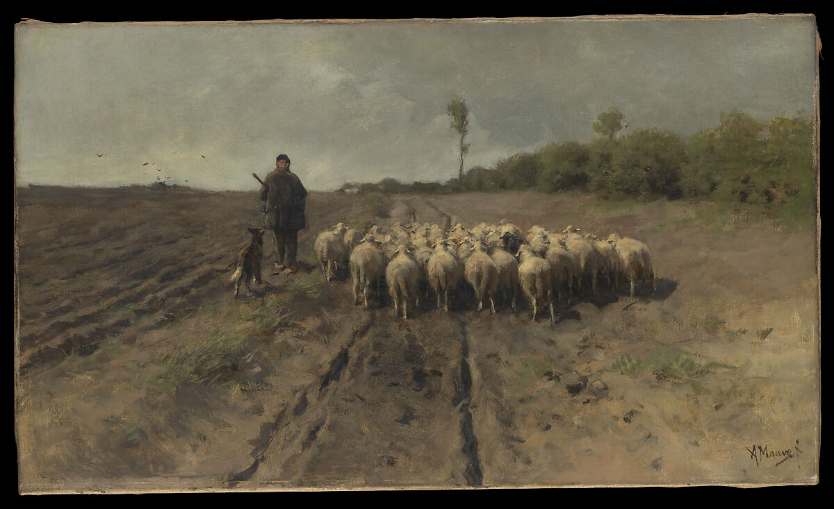 The Return to the Fold, Anton Mauve (Dutch, Zaandam 1838–1888 Arnhem), Oil on canvas 