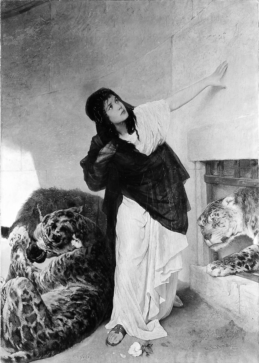 The Last Token: A Christian Martyr, Gabriel Max (Austrian, Prague 1840–1915 Munich), Oil on canvas 