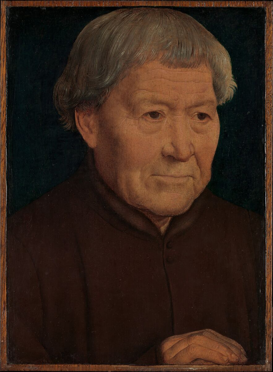 Portrait of an Old Man, Hans Memling (Netherlandish, Seligenstadt, active by 1465–died 1494 Bruges), Oil on wood 