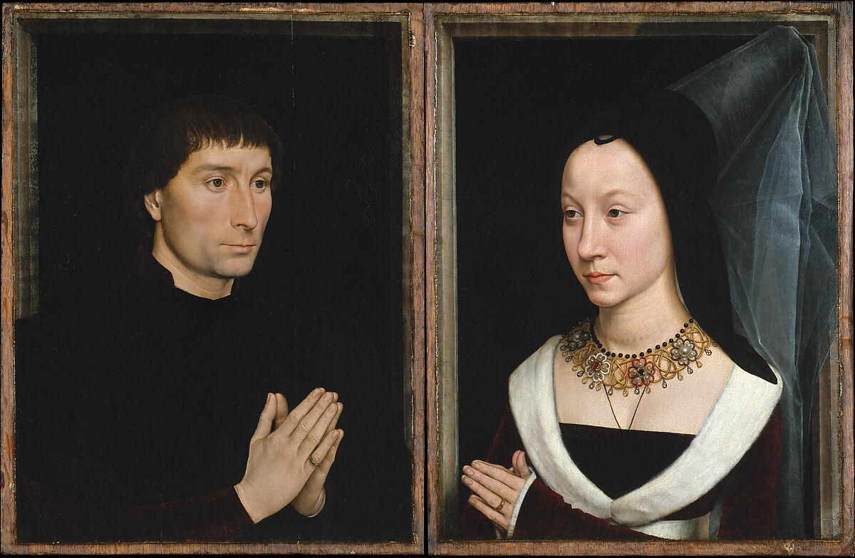 Tommaso di Folco Portinari (1428–1501); Maria Portinari (Maria Maddalena Baroncelli, born 1456), Hans Memling (Netherlandish, Seligenstadt, active by 1465–died 1494 Bruges), Oil on wood 