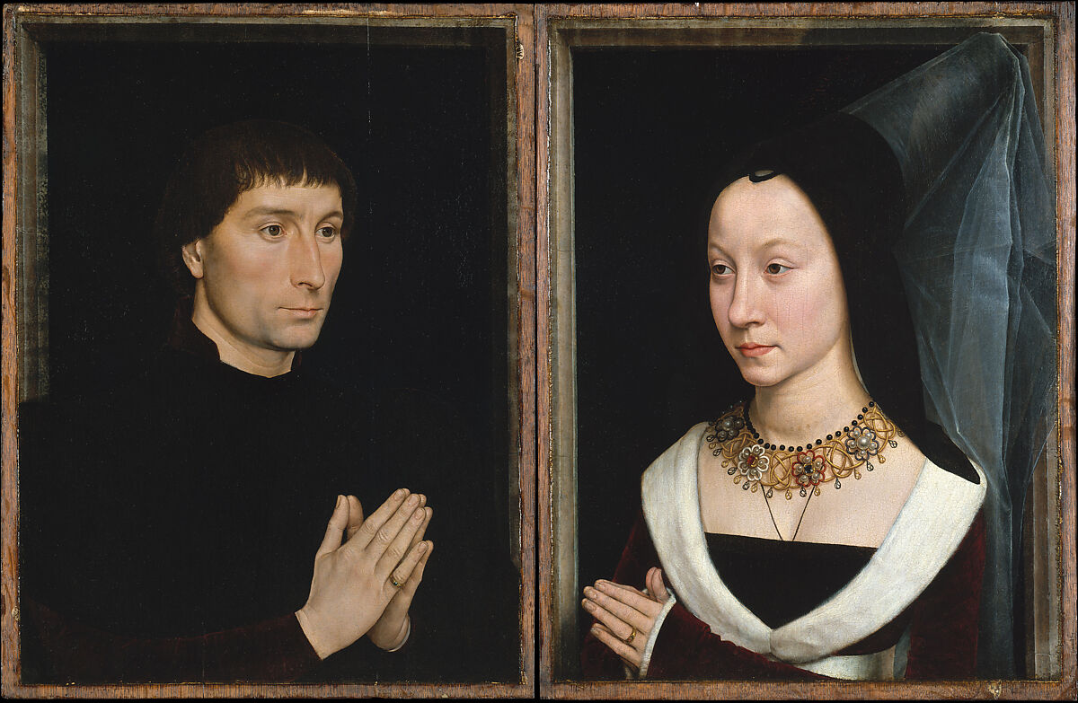 Tommaso di Folco Portinari (1428–1501); Maria Portinari (Maria Maddalena Baroncelli, born 1456), Hans Memling  Netherlandish, Oil on wood