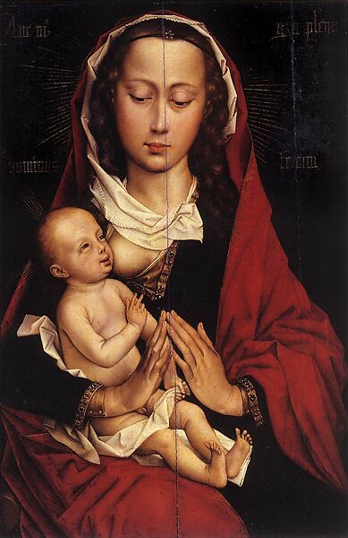 Virgin and Child, Workshop of Hans Memling (Netherlandish, Seligenstadt, active by 1465–died 1494 Bruges), Oil on wood