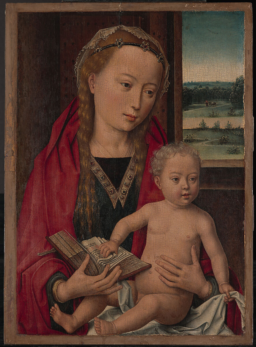 Virgin and Child, Workshop of Hans Memling (Netherlandish, Seligenstadt, active by 1465–died 1494 Bruges), Oil on wood 