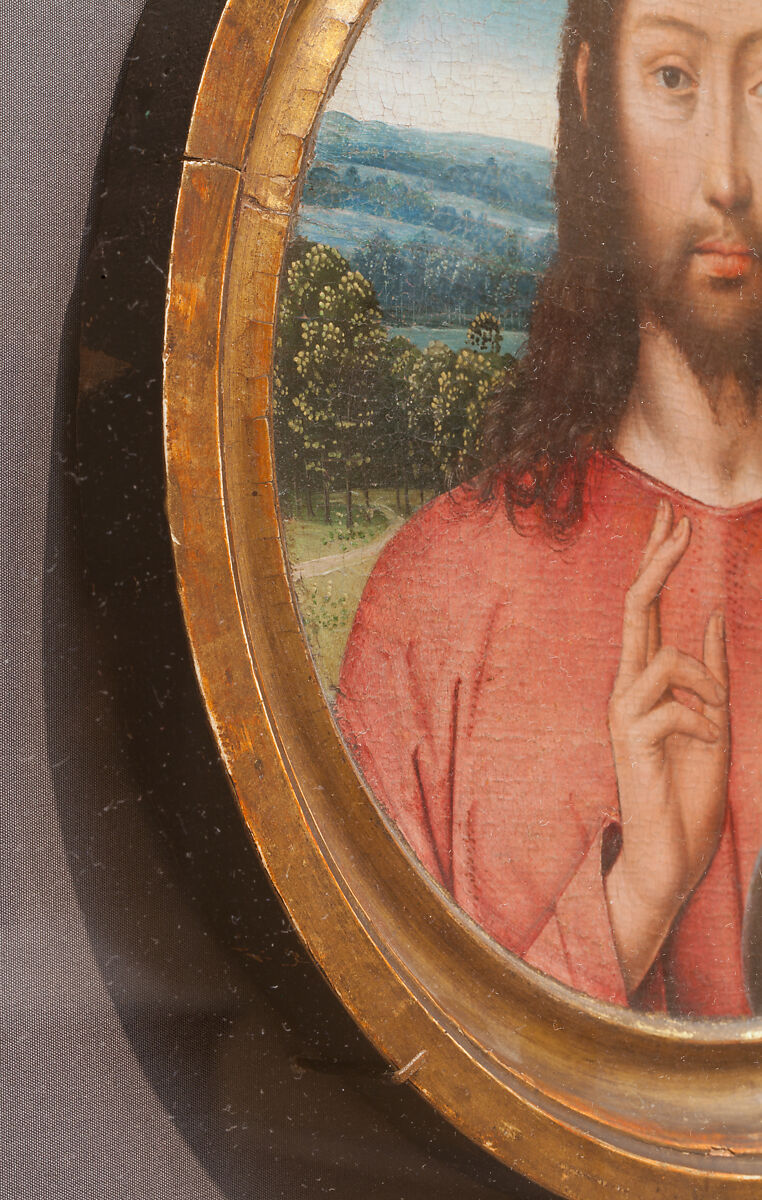 Salvator Mundi, Workshop of Hans Memling (Netherlandish, Seligenstadt, active by 1465–died 1494 Bruges), Oil on wood