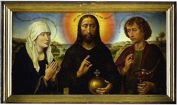 Salvator Mundi, Workshop of Hans Memling (Netherlandish, Seligenstadt, active by 1465–died 1494 Bruges), Oil on wood