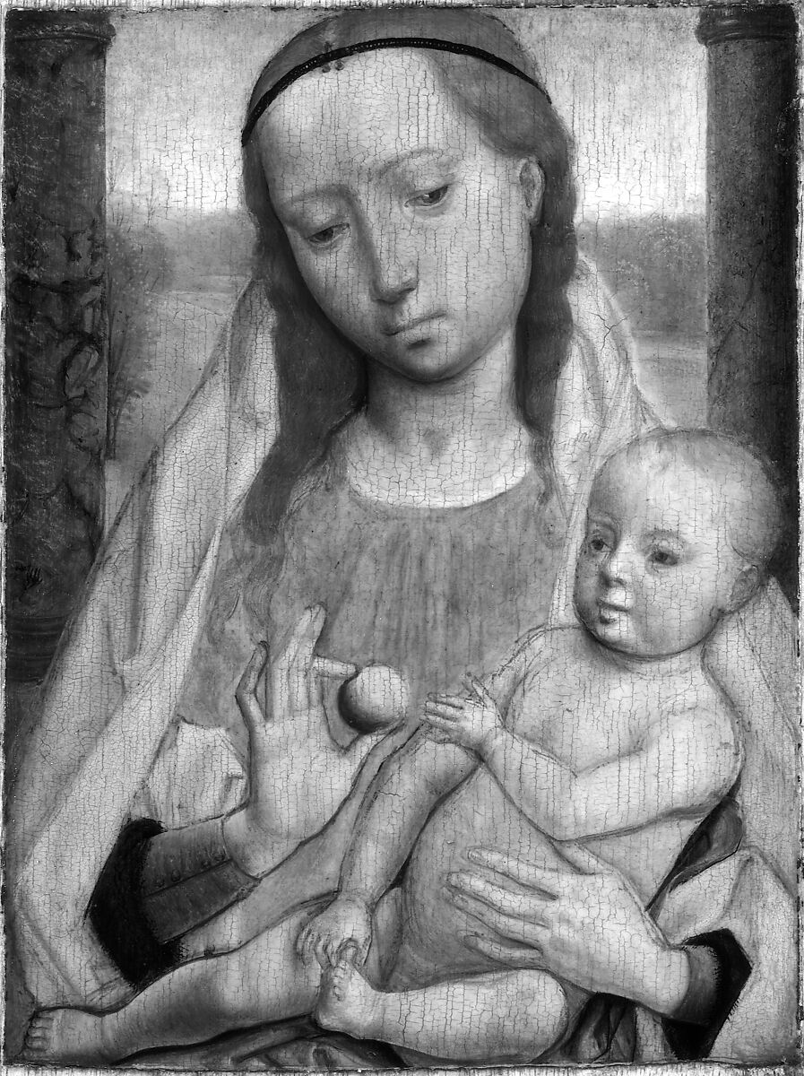 Virgin and Child, Follower of Hans Memling (Netherlandish, early 16th century), Oil on wood