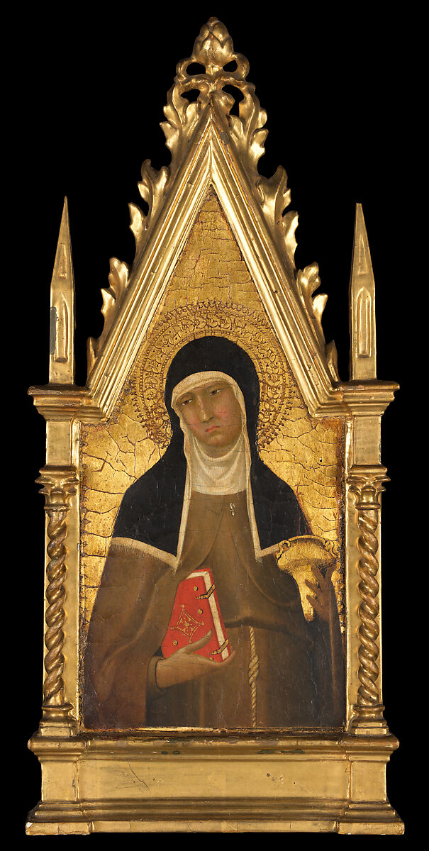 Saint Clare, Lippo Memmi (Filippo di Memmo) (Italian, Sienese, active by 1317–died 1356), Tempera on wood, gold ground 