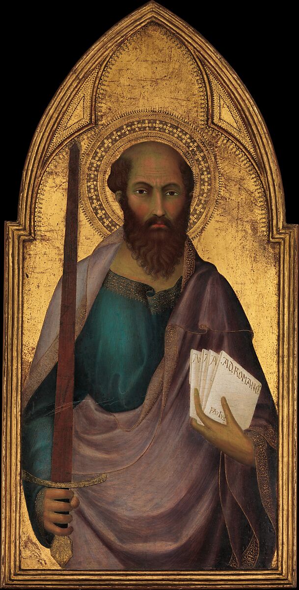 Saint Paul, Lippo Memmi (Filippo di Memmo)  Italian, Tempera on wood, gold ground