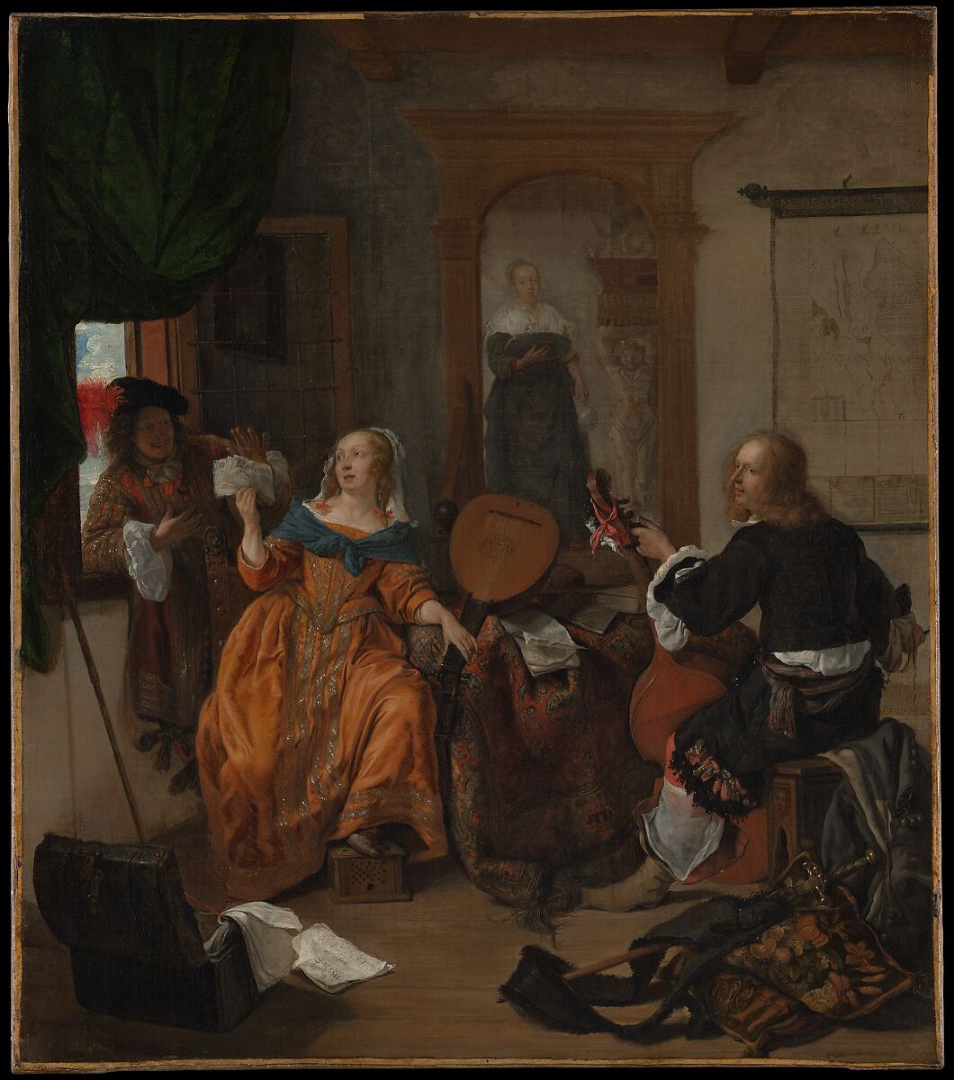 A Musical Party, Gabriël Metsu (Dutch, Leiden 1629–1667 Amsterdam), Oil on canvas 