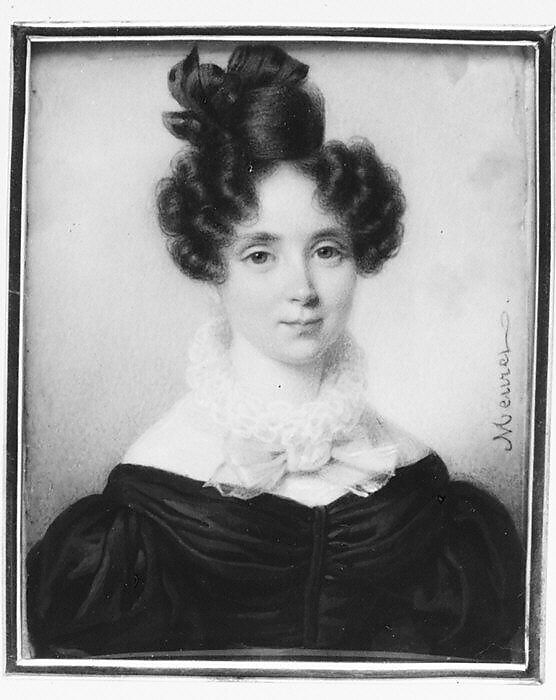 Portrait of a Woman, Said to Be Marie de Mautesson, François Meuret (French, 1800–1887), Ivory 