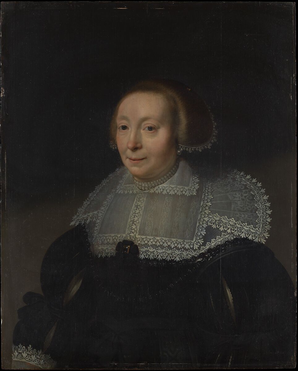 Portrait of a Woman with a Lace Collar, Michiel Jansz. van Mierevelt (Netherlandish, Delft 1567–1641 Delft), Oil on wood 