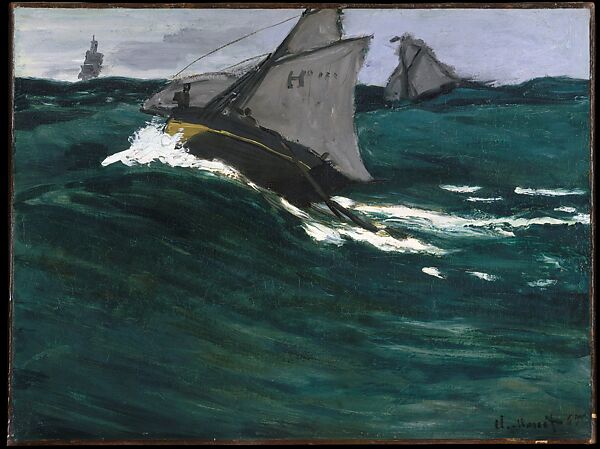 The Green Wave, Claude Monet (French, Paris 1840–1926 Giverny), Oil on canvas 