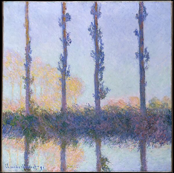 The Four Trees, Claude Monet (French, Paris 1840–1926 Giverny), Oil on canvas 