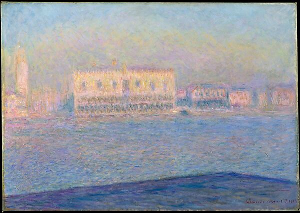 The Doge's Palace Seen from San Giorgio Maggiore, Claude Monet (French, Paris 1840–1926 Giverny), Oil on canvas 