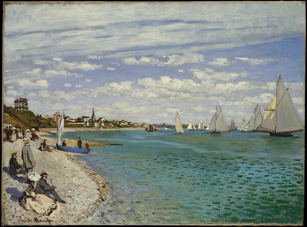 Regatta at Sainte-Adresse, Claude Monet (French, Paris 1840–1926 Giverny), Oil on canvas 
