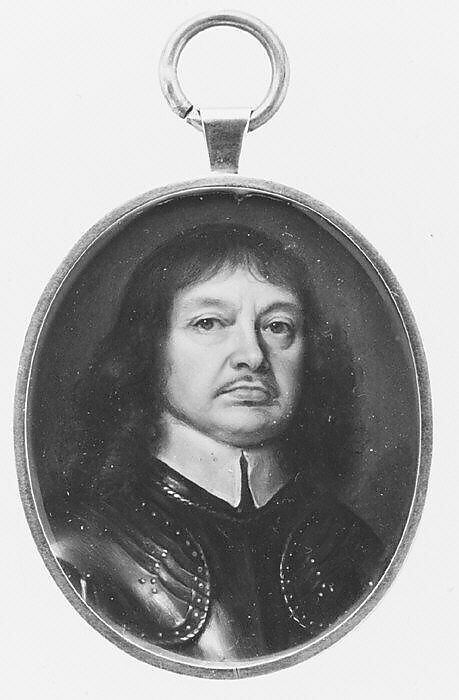 Portrait of a Man, Attributed to Monogrammist FS (Franciszek Smiadecki?) (British, active ca. 1650–65), Oil on card with gessoed back 