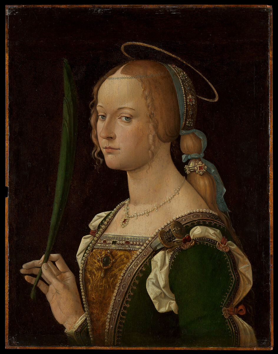 Saint Justina of Padua, Bartolomeo Montagna (Bartolomeo Cincani) (Italian, Vicentine, before 1459–1523), Oil on wood 