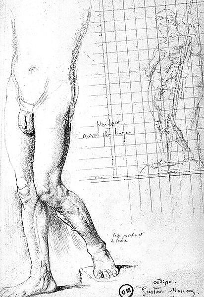 Oedipus and the Sphinx, Gustave Moreau (French, Paris 1826–1898 Paris), Oil on canvas